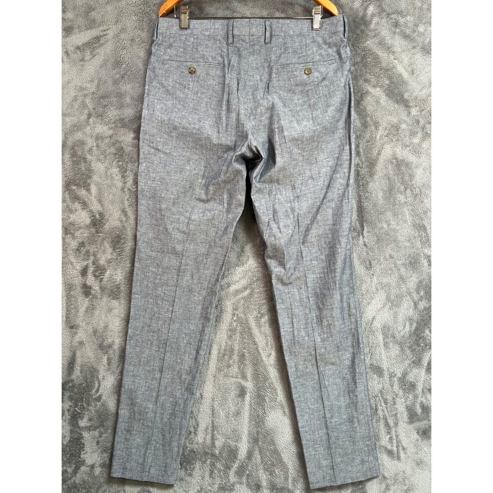 J Crew Ludlow Pants Mens 34x34 Gray Linen Blend Somelos Tapered Dress Slim NWT - Picture 2 of 14